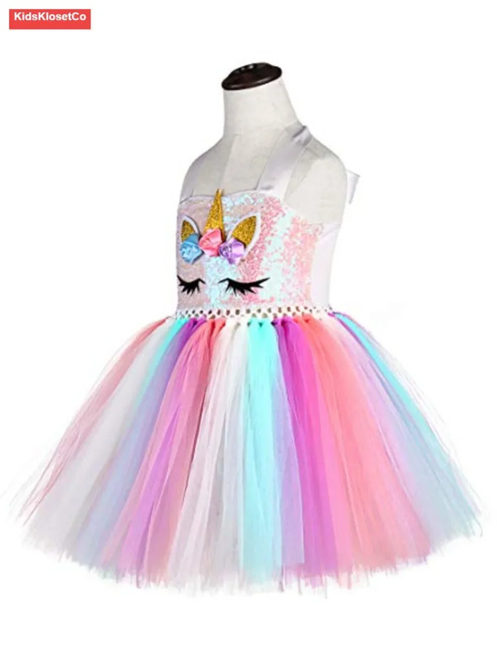 Sequined Unicorn Tutu Dress With Headband, Girls Costume, Birthday Party